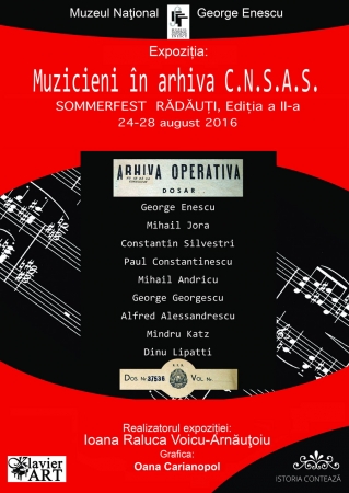 Expoziția ”Muzicieni în arhiva CNSAS” la Sommerfest, Rădăuți